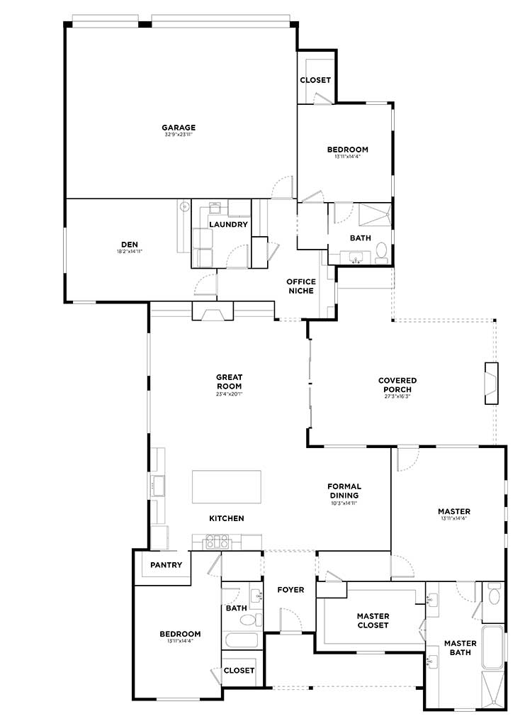 Luxury Home Floor Plan Cascades of Texas